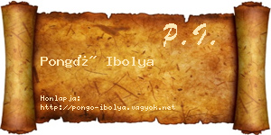Pongó Ibolya névjegykártya
